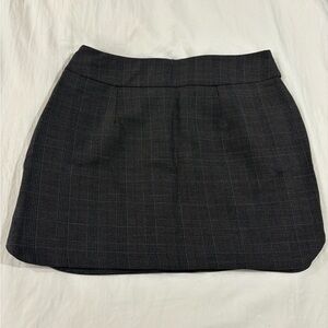 Zara Classic Black Plaid Skirt